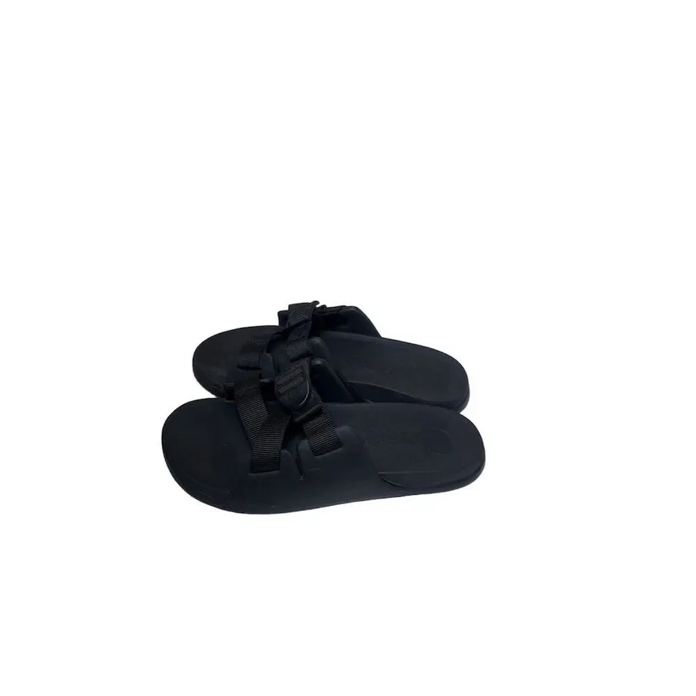 Chaco Chillos Kids Slide Sandals Black Kids Size 5